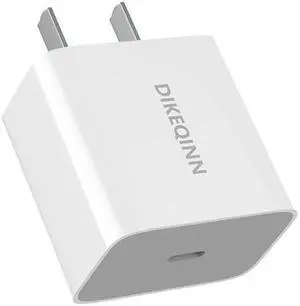 DIKEQINN 20W USB C Port Compact Power Adapter, Universal USB C Wall Charger Adapter for iPhone 15/14/13/12/11/X/8 Pro Max, iPad Pro/Air,  Samsung Galaxy S23/S22/S21/S20