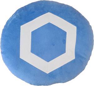 Blue Chainlink (Link) Stuffed Plush Pillow with Embroidered Logo Cryptocurrency Crypto Currency Decoration