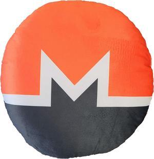 Orange/Black Monero (XMR) Stuffed Plush Pillow Cryptocurrency Crypto Currency Decoration