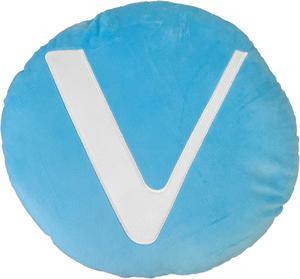 Sky Blue VeChain (Vet) Stuffed Plush Pillow Cryptocurrency Crypto Currency Decoration
