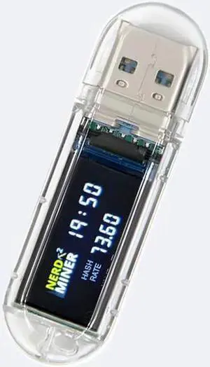 Bitcoin Merch - Nerd Miner 2 - USB Solo Bitcoin Miner with WiFi