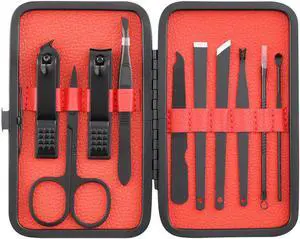 Manicure set // 10 pcs (Red)