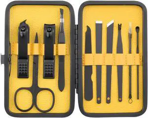 Manicure set // 10 pcs (Yellow)