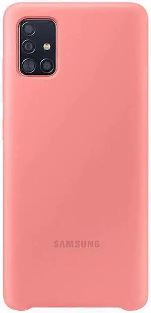 galaxy a51 lte silicone cover pink