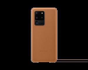 galaxy s20 ultra 5g leather cover brown