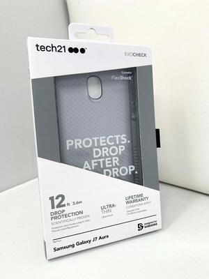 Tech21 Evo Check Series Case for Samsung J7 Aura - Mid Grey