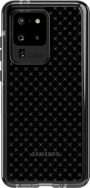 tech21 Evo Check for Samsung Galaxy S20 Ultra 5G Phone Case - Hygienically Clean Germ Fighting Antimicrobial Properties with 12ft Drop Protection, Black, Clear -T21-7701