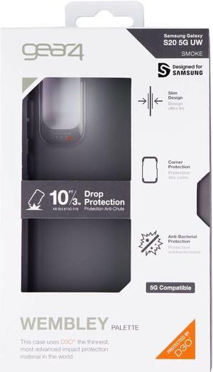 Gear4 Wembley Case for Galaxy S20 5G UW - Clear Black (Clear/Black) smoke black