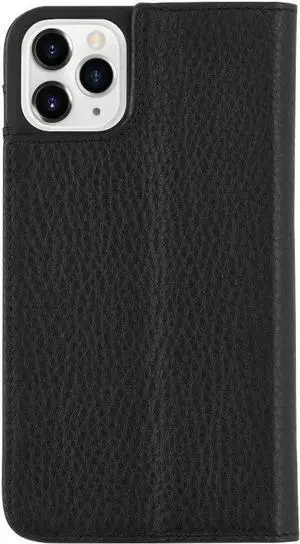 Case-Mate Wallet Folio Case for Apple iPhone 11 Pro Max - Black (Genuine Leather)