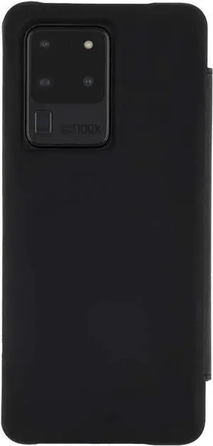 Case-Mate - GENUINE LEATHER WALLET FOLIO - Case for Samsung Galaxy S20 Ultra - 5G Compatible - Holds 4 Cards + Cash - 6.9 inch - Black Leather