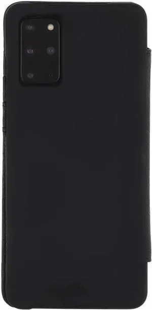 Case-Mate - GENUINE LEATHER WALLET FOLIO - Case for Samsung Galaxy S20 Plus & S20 Plus 5G Compatible - Holds 4 Cards + Cash - 6.7 inch - Black Leather