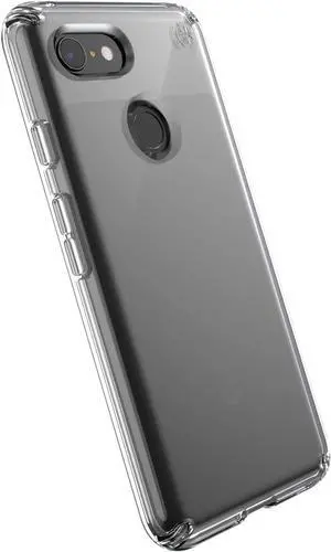 Speck Presidio Stay Clear Slim Case with Raised Bezel Screen Protection for Google Pixel 3, Clear
