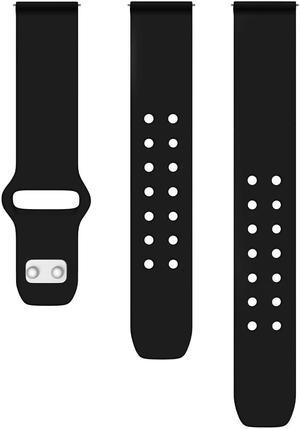 Quick Change Silicone Sport Watch Band, 20mm, Black