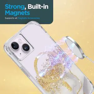 Case-Mate Karat Marble with MagSafe Case- iPhone 14 Plus - Karat Marble