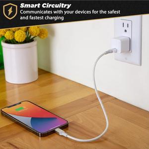 Scosche Powervolt Power Delivery 20W USB-C Mini Fast Charger for Home White