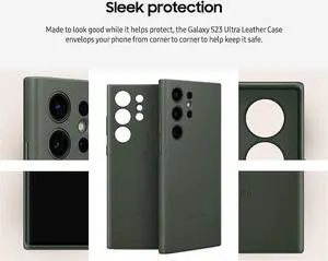 Samsung Leather Case Black - Samsung Galaxy S23 Ultra