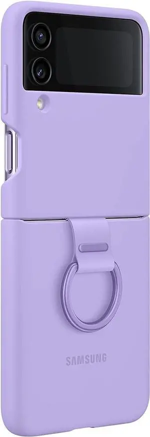 Samsung Silicone Cover With Ring Purple Case - Samsung Galaxy Z Flip4