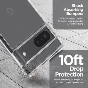 Case Mate Tough Clear Ultra Clear. Stays Clear 10 FT  Drop Protection Clear Case For Google Pixel 7