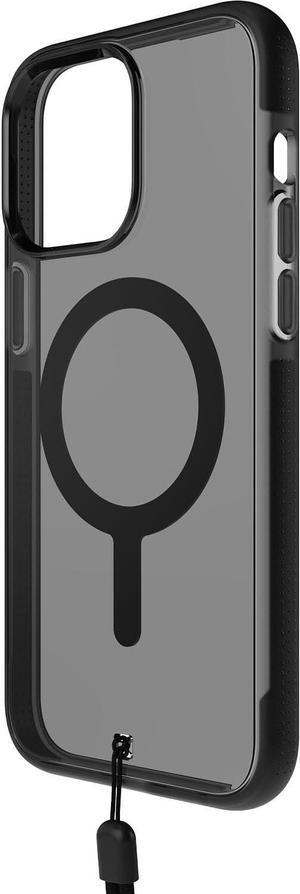 BodyGuardz Ace Pro for iPhone 15 Pro Max Case,Heavy Duty Shockproof Cover with 18FT Military Grade Drop Tested, Compatible with MagSafe, Wireless Charging, Responsive Buttons - Smoke/Black
