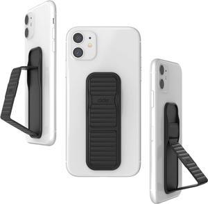 Clckr Stand & Grip Black Pebbled Line Phone Grip