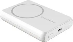 Scosche Magnetic Wireless Power Bank Magsafe Compatible GoBAT MS 5K White
