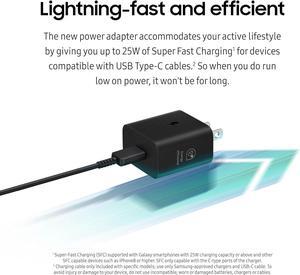 Samsung 25W Super Fast Charging Wall Charger | Color: Black