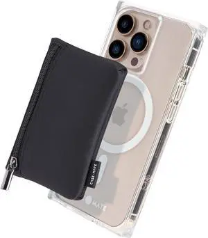 Casemate Magnetic Phone Pouch Works With  Magsafe Zipper Pouch Black
