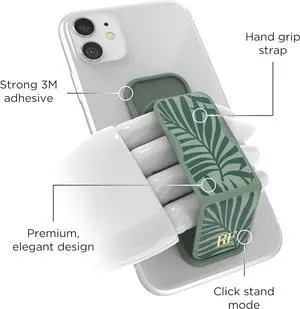 Clckr RF Richmond & Finch Stand & Grip Dark Palm phone Grip