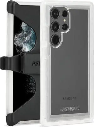 Pelican Voyager Case and Holster Clear/Black - Samsung Galaxy S23 Ultra