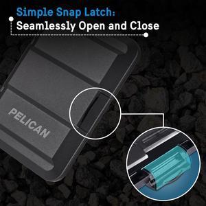 Pelican Magnetic Wallet for iPhone [Card Holder] Heavy Duty Snap-on MagSafe Wallet - Detachable Hard Shell Magnetic Phone Wallet - for iPhone 15 Pro Max/ 15 Pro/ 15/ 14 Pro Max/ 14/ 13 Pro Max - Black