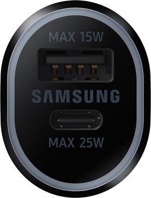 SAMSUNG Car Charger 40W (2022), Super Fast Charging Dual Port 1x USB-C (25W), 1x USB-A (15W)