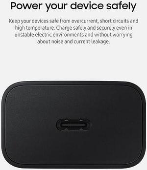 Samsung 15W Wall Charger Type C Only (Cable not Included), Black