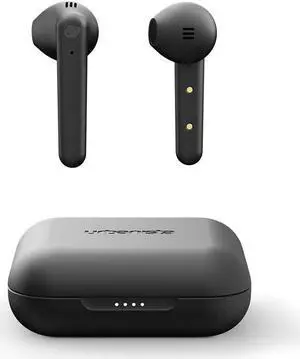 Urbanista True Wireless Earbuds - Over 20 Hours Playtime, IPX4 Waterproof Earphones, Bluetooth 5.0 Headphones, Touch Controls & Enhanced Microphone for Clear Calling, Stockholm Plus, Midnight Black