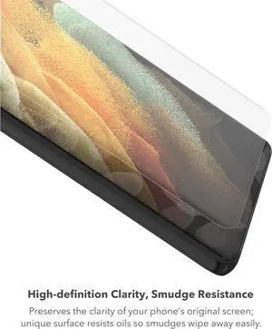 ZAGG InvisibleShield GlassFusion+ with D3O - Hybrid Glass with D3O - Made for Samsung GS21 Ultra (6.9") - Case Friendly