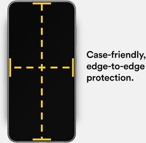 BodyGuardz Pure 3 Glass Screen Protector for Samsung Galaxy 24+, Maximum Strength Tempered Glass, Edge to Edge Coverage, Easy Installation, Crystal Clear, Perfect Touch Sensitivity