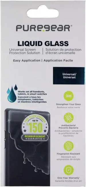 PureGear Liquid Glass Universal Screen Protection for Smartphones & More - Clear