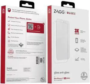 Zagg Invisible Shield Glass Protector for iPhone 14 Pro (6.1 Pro 2022)