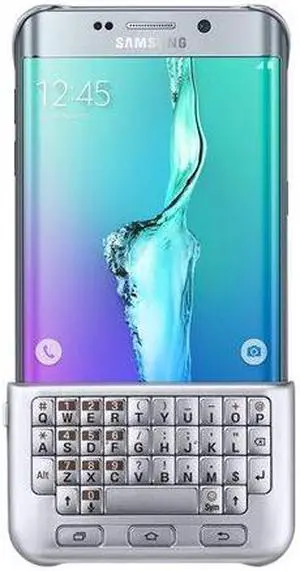 Samsung Keyboard Cover EJ-CG928 - QWERTY - keyboard cover for mobile phone - silver - for Galaxy S6 edge+