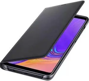 SAMSUNG Original Galaxy A9 2018 Wallet Cover Case, Black