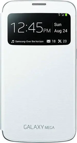 Official Samsung Galaxy Mega 6.3 S-View Premium Cover Case - White