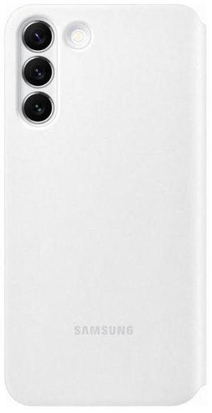 Samsung Official S22+ Smart Clear View Cover I Color: White