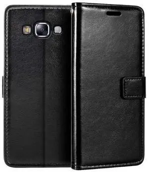 Samsung Galaxy E5 Flip Wallet I Color: Black