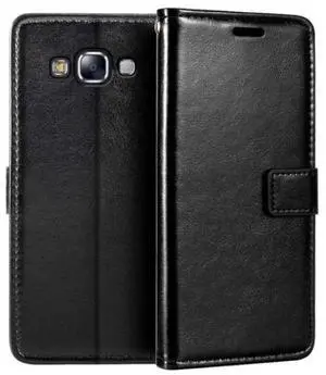Samsung Galaxy E7 Flip Wallet I Color: Black
