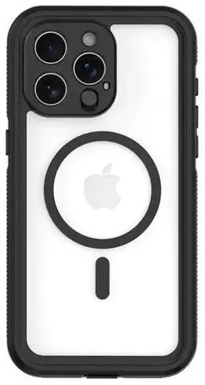 Body Glove Tidal Waterproof Case with MagSafe  for iPhone 15 Pro Max | Color: Clear/Black