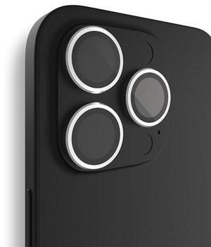 BodyGuardz Apex Camera Lens Protector Compatible with iPhone 15 Pro and iPhone 15 Pro Max, 9H Hardness Tempered Glass, Scratch Resistant, Easy Installation, Case Friendly - Silver