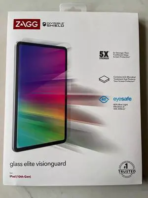 ZAGG InvisibleShield Glass Elite VisionGuard Screen Protector for iPad 10th Generation 10.9 Inch Clear