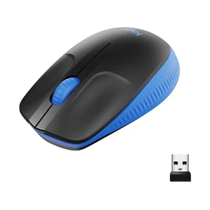 Logitech Wireless Mouse M190, Full Size Ambidextrous Curve Design, 18-Month Battery with Power Saving Mode, USB Receiver, Precise Cursor Control + Scrolling, Wide Scroll Wheel, Scooped Buttons - Blue Logitech Wireless Mouse M190, Full Size Ambidextrous Curve Design, 18-Month Battery with Power Saving Mode, USB Receiver, Precise Cursor Control + Scrolling, Wide Scroll Wheel, Scooped Buttons - Blue