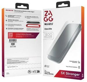 Zagg Glass Elite Biometric Screen Protector - Samsung Galaxy S25 Zagg Glass Elite Biometric Screen Protector - Samsung Galaxy S25