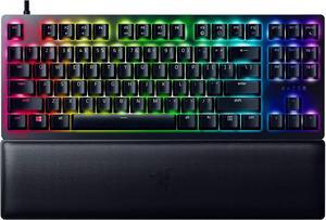 V2 TKL Tenkeyless Gaming Keyboard: Fastest Linear Optical Switches Gen2 w/Sound Dampeners & 8000Hz Polling Rate - Detachable TypeC Cable - Doubleshot PBT Keycaps - Ergonomic Wrist Rest