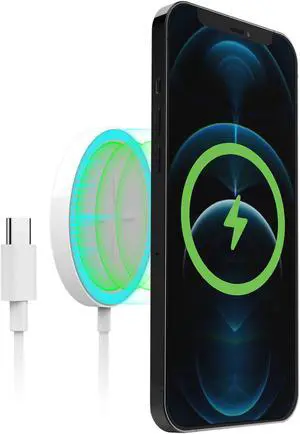 Hypergear 15W MagSafe Wireless Magnetic Charger  w/ Connected USB-C PD Cable